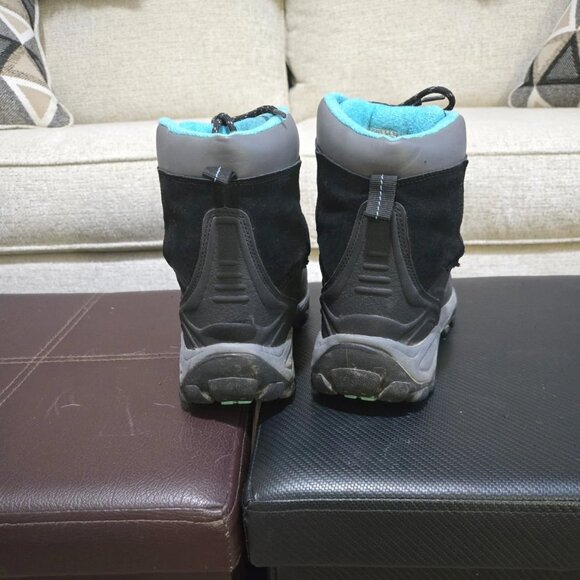 Womens Nord Trail JENNY Thinsulate Snow Hiking Boots 9M Black Teal Suede Lace Up - Picture 4 of 9